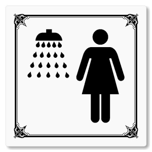 Sprcha ženy, 118x118mm, bílá, Nebraska